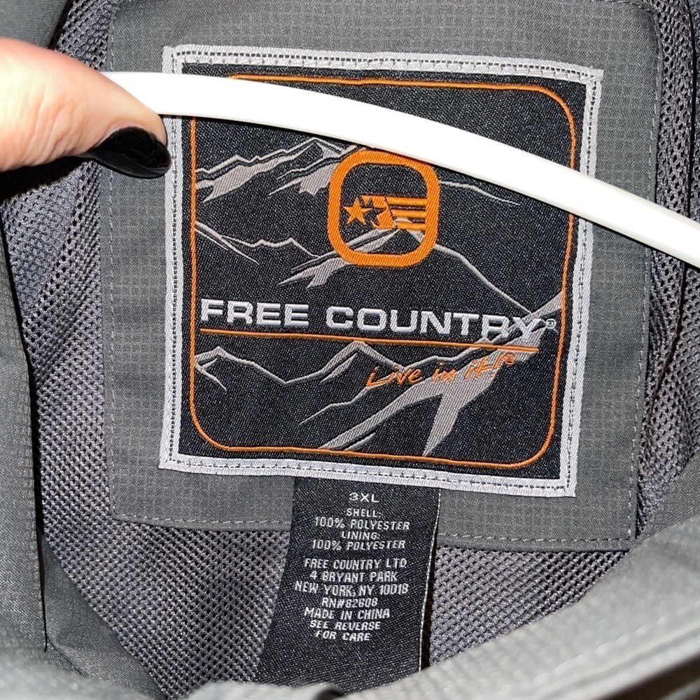 Free Country Men's Dark Gray Raincoat - Picture 3 of 5
